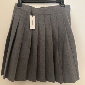 Gray Pleated Skirt